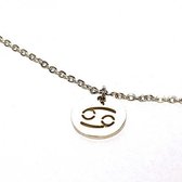 Sterrenbeeld ketting rond - Zilver (kreeft)