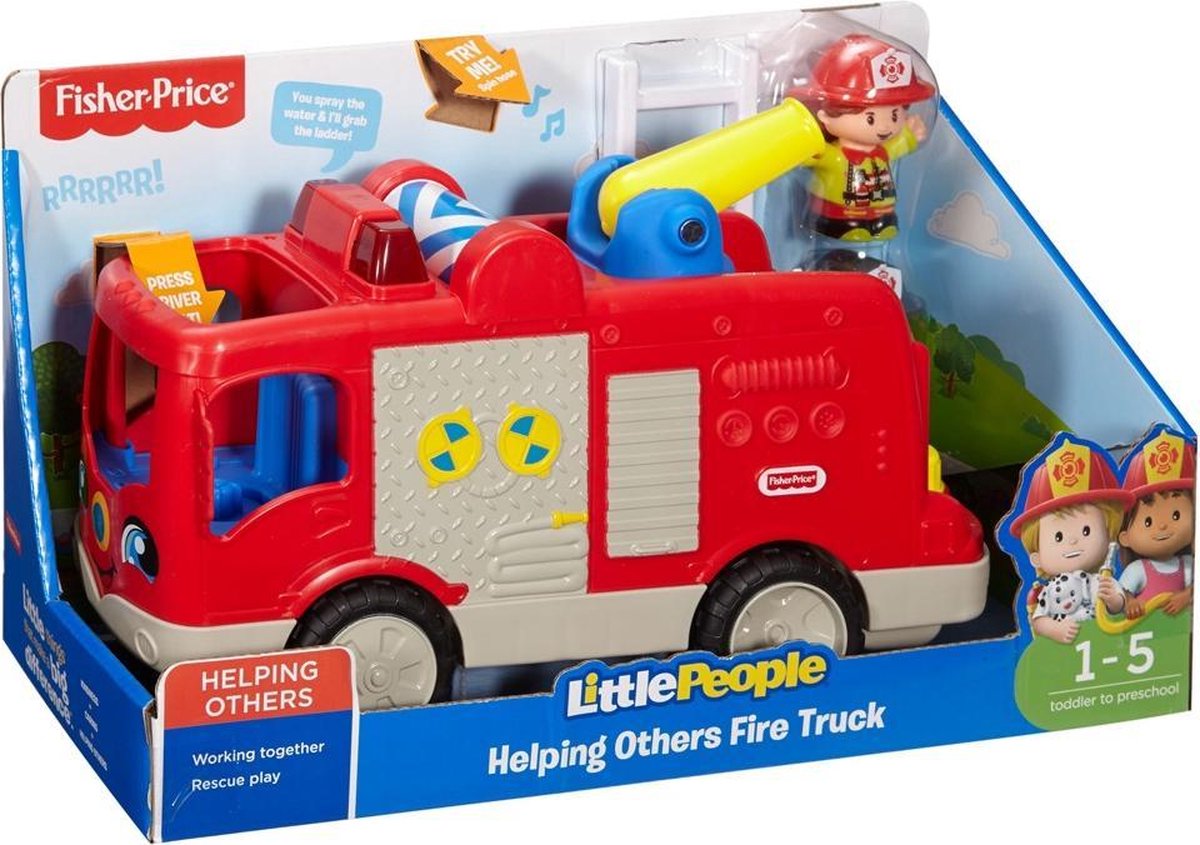 Fisher-Price Little People Grote Brandweerauto - Speelfigurenset - Fisher-Price
