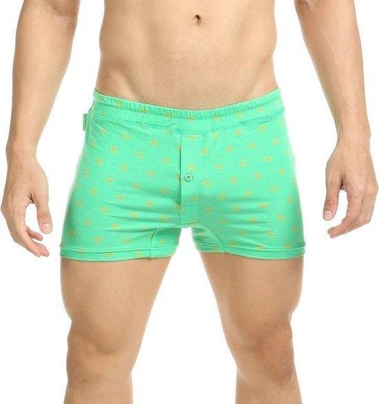 Bundies Underpants - Boxershort pour homme - Boxer tricoté - Extra doux - Vert - Taille XL