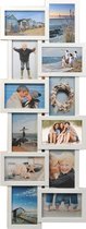Fotolijst - Henzo - Holiday Gallery - Collagelijst voor 12 foto's - Fotomaat 10x15 cm - Wit