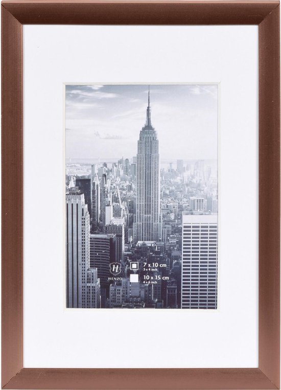 Fotolijst - Henzo - Manhattan - Fotomaat 10x15 cm - Brons
