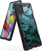 Ringke Fusion X Samsung Galaxy A51 Hoesje Camo Design Zwart