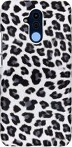 Luipaard Design Backcover Huawei Mate 20 Lite hoesje - Wit