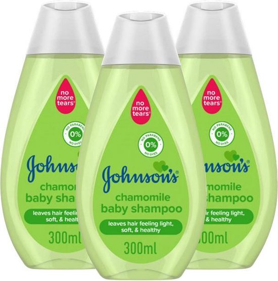 Johnson's Baby Shampoo Kamille 3 x 300ml- Voordeelverpakking