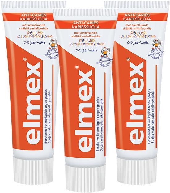 Elmex Baby - Tandpasta Peuter 0/5 jaar 3 x 75ml Voordeelverpakking | bol.com