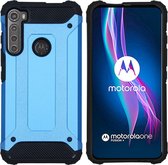 iMoshion Rugged Xtreme Backcover Motorola One Fusion Plus hoesje - Lichtblauw