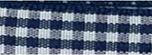 SR1403/10 370 Gingham Ribbons 10mm 20mtr navy