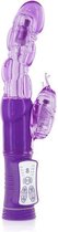 Glamy Bubble - Vibrator - Met Rabbit - 22.5 x 3cm - Paars