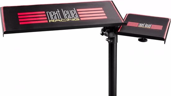 Next Level Racing - Free Standing Keyboard + Mouse Tray - Verstelbaar - Zwart/Rood van Next Level Racing — afbeelding 5