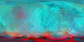 Schilderij Enceladus in het infrarood - Plexiglas - Zonnestelsel - 120 x 80 cm