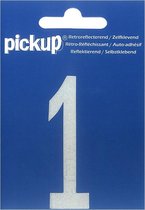 Pickup plakcijfer reflecterend wit - 70 mm 1