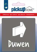 Pickup Duwen grijs - 90x90 mm Pictogram Route Acryl