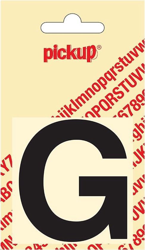 Pickup plakletter Helvetica 60 mm - zwart G