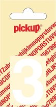 Pickup plakcijfer Helvetica 40 mm - wit 3