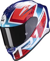 Scorpion Exo-R1 Air Infini White Blue Red  Integraalhelm - Motorhelm - Maat L