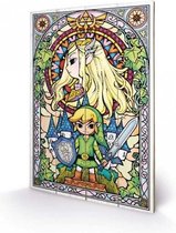 The legend of zelda stained glass wooden art -40x60cm-