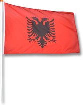 Vlag Albanie    100x150 cm.