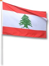 Vlag Libanon 150x225 cm.