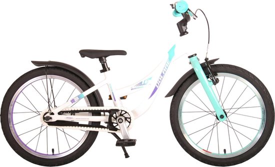Vélo pour enfants Volare Glamour - Filles - 18 pouces - Nacre Vert Menthe - Prime Collection
