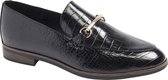 Graceland Dames Zwarte loafer crocoprint  - Maat 36