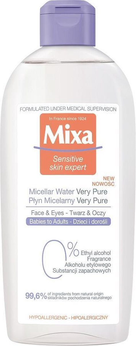 Mixa - Senstivie Skin Expert Micellar Liquid For Face And Eyes For Adults And Children 400Ml