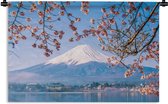 Wandkleed Fuji - Uitzicht op de Fuji Berg in het Aziatische Japan Wandkleed katoen 120x80 cm - Wandtapijt met foto