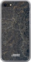 6F hoesje - geschikt voor iPhone 8 - Transparant TPU Case - Golden Glitter Marble #ffffff