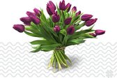 Verse bloemen boeket TULPEN (cadeau voor haar) - Paars - 30 per bos