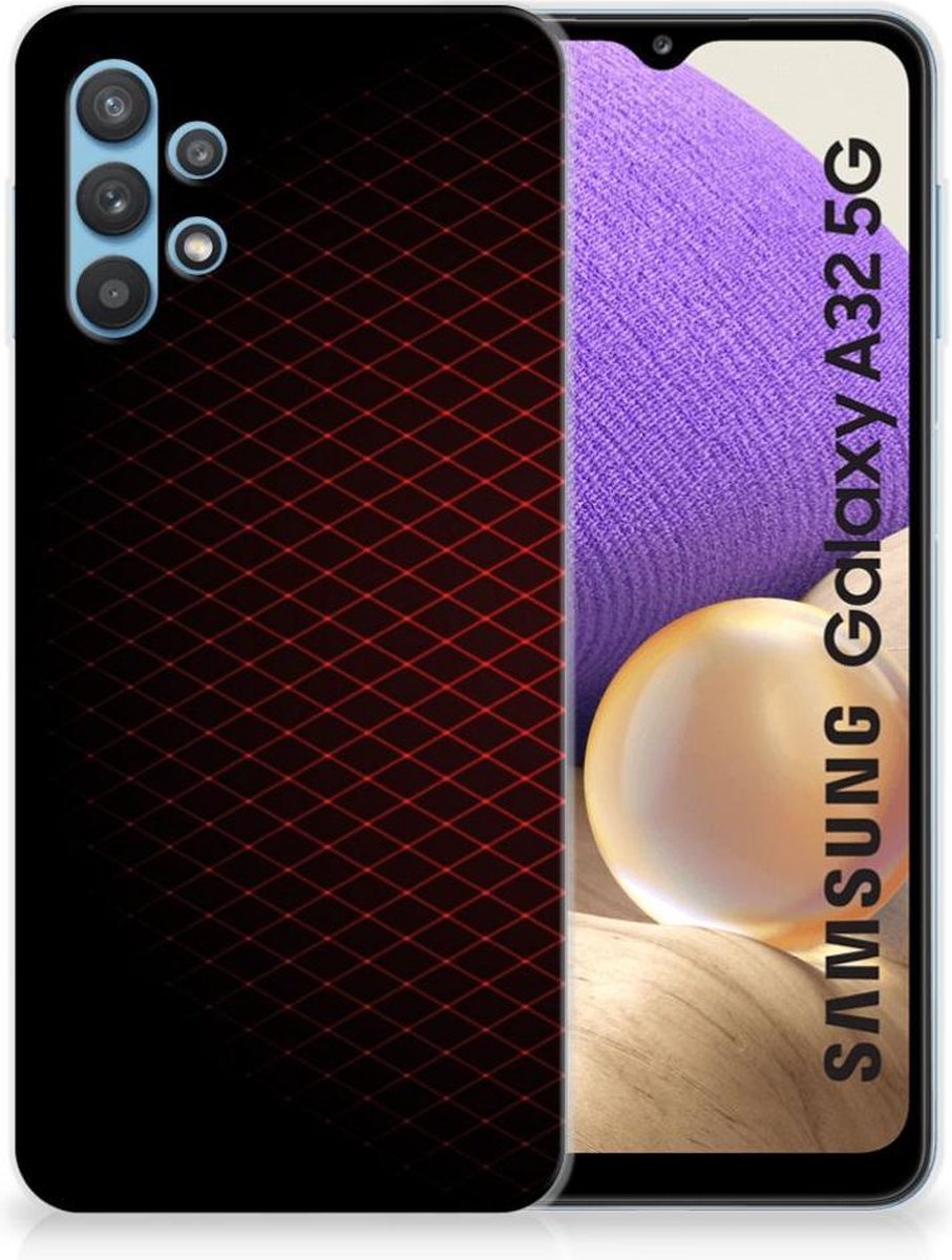 TPU Hoesje voor Samsung Galaxy A32 5G TPU bumper Geruit Rood