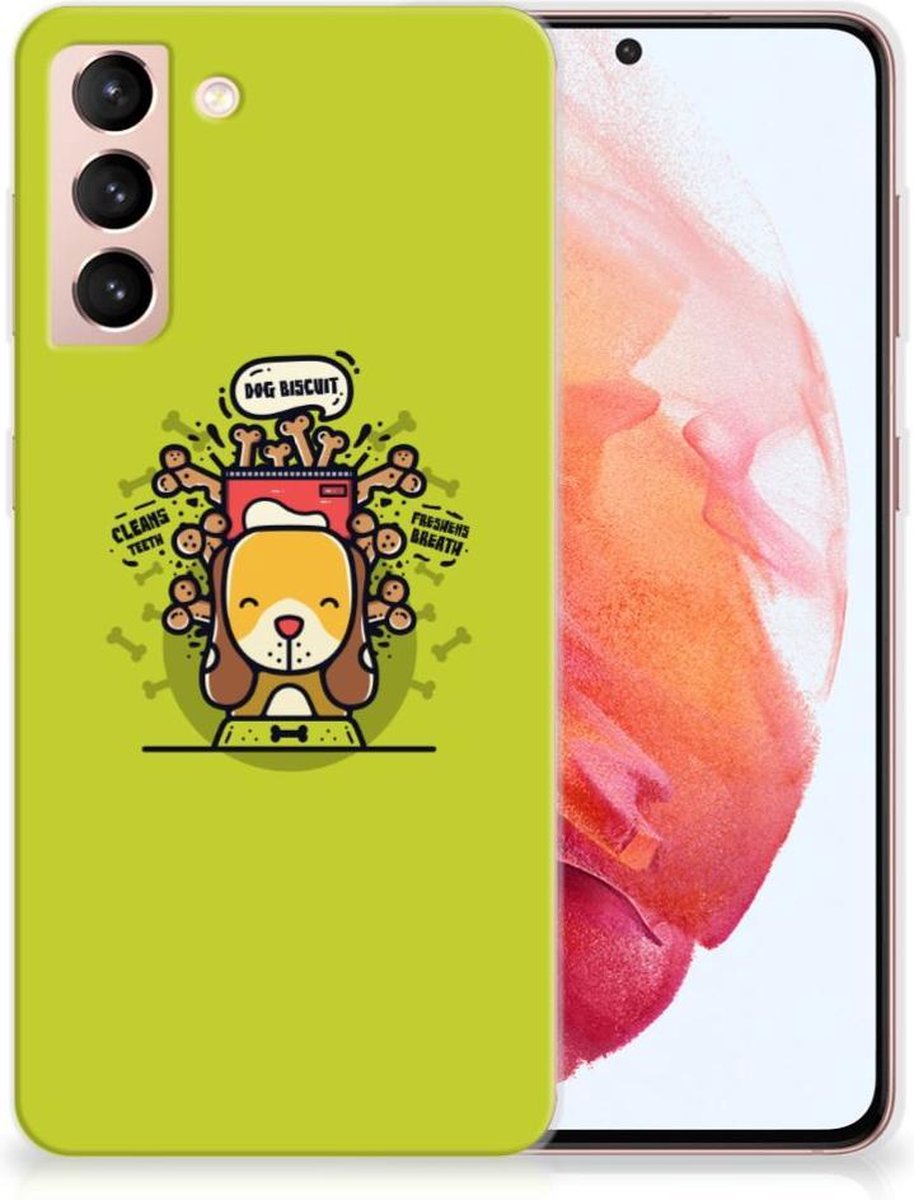 Samsung Galaxy S21 Telefoonhoesje met Naam Doggy Biscuit
