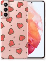Silicone Hoesje Samsung Galaxy S21 Transparant Hoesje Super als Sinterklaas Cadeautje Hearts