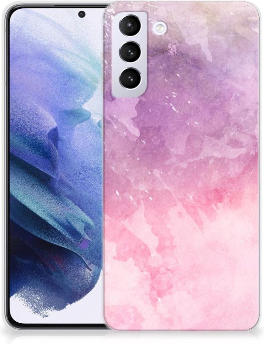 Hoesje maken Samsung Galaxy S21 Plus Pink Purple Paint
