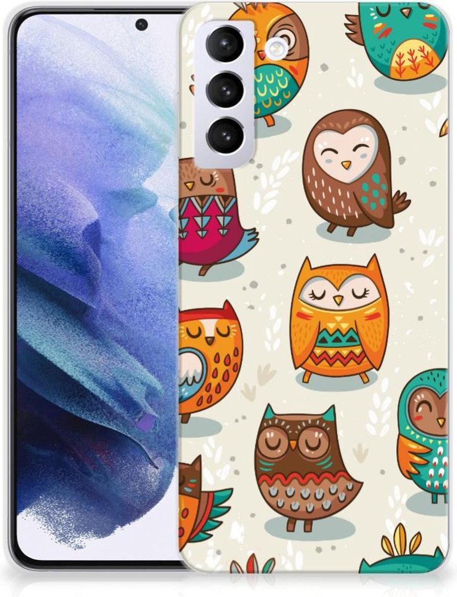 Samsung Galaxy S21 Plus TPU Hoesje Vrolijke Uilen