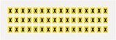 Letter stickers geel/zwart teksthoogte: 8 mm letter X