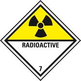 ADR klasse 7 sticker radioactieve stoffen 100 x 100 mm
