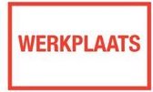 Tekststicker Werkplaats folie 400 x 250 mm