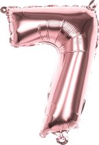 Boland Cijferballon 7 Folie 66 Cm Roségoud
