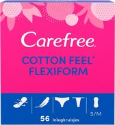 Carefree Cotton Feel Flexiform Small / Medium 56 stuks