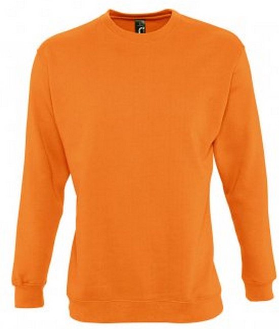 SOLS Heren Supreme Plain Cotton Rich Sweatshirt (Oranje)
