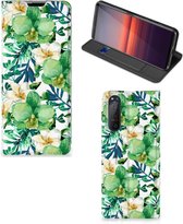 GSM Hoesje Sony Xperia 5 II Bookcase Cover Orchidee Groen