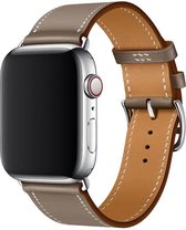 Wabando Leren Bandje Simple Tour Uptown Taupe compatibel met Apple Watch 45/44/42 mm