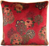 PTMD  fleurs roze velvet kussen bloemenprint