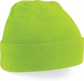 bonnet d'hiver vert citron | bonnet tricoté classique en 30 couleurs différentes| tricot à deux couches