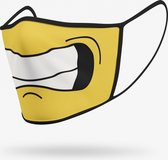 Duopack: Vastberaden lach wasbare mondmasker - M / Stoffen mondkapjes met print / Wasbare Mondkapjes / Mondkapjes / Uitwasbaar / Herbruikbare Mondkapjes / Herbruikbaar / Ov geschikt / Mondmas