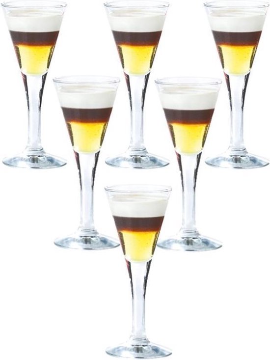 6x Verres à liqueur de luxe 70 ml - Verres à boissons - Petit verre à  liqueur sur pied... | bol.com