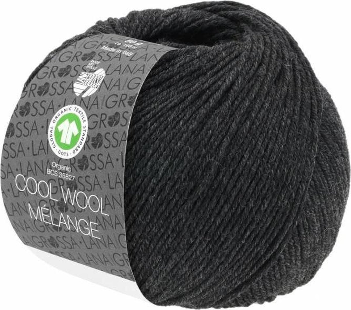 Cool Wool Melange GOTS 0120 Kleur: Antraciet gevlekt