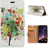 Nokia 3.4 Wallet Case Met Gekleurde Boom Print