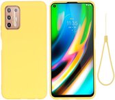 Motorola Moto G9 Plus Siliconen Back Cover Geel