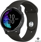 Siliconen Smartwatch bandje - Geschikt voor  Garmin Venu sport band - zwart - Strap-it Horlogeband / Polsband / Armband