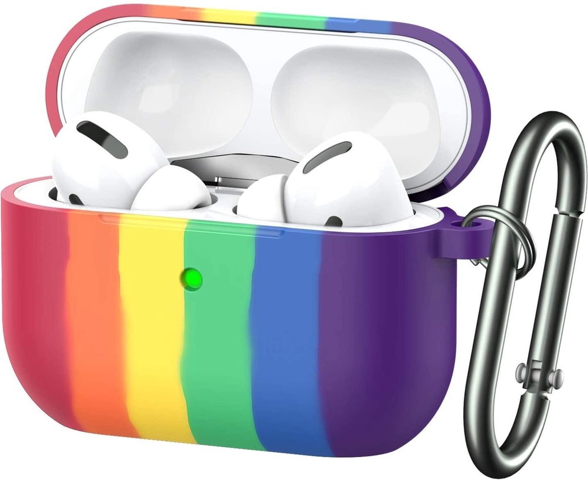 Shieldcase Rainbow Case - beschermhoes geschikt voor Airpods Pro / 2 Pro case - multicolor - regenboog meerkleurig